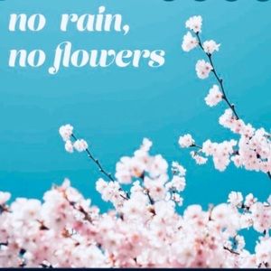 There are no flowers without rain